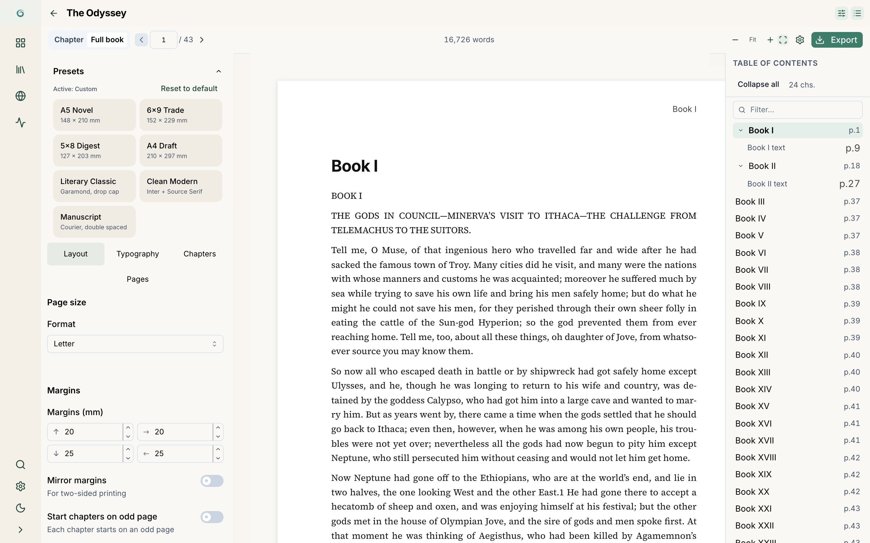 j/k navigation in Compiled mode and TOC filter